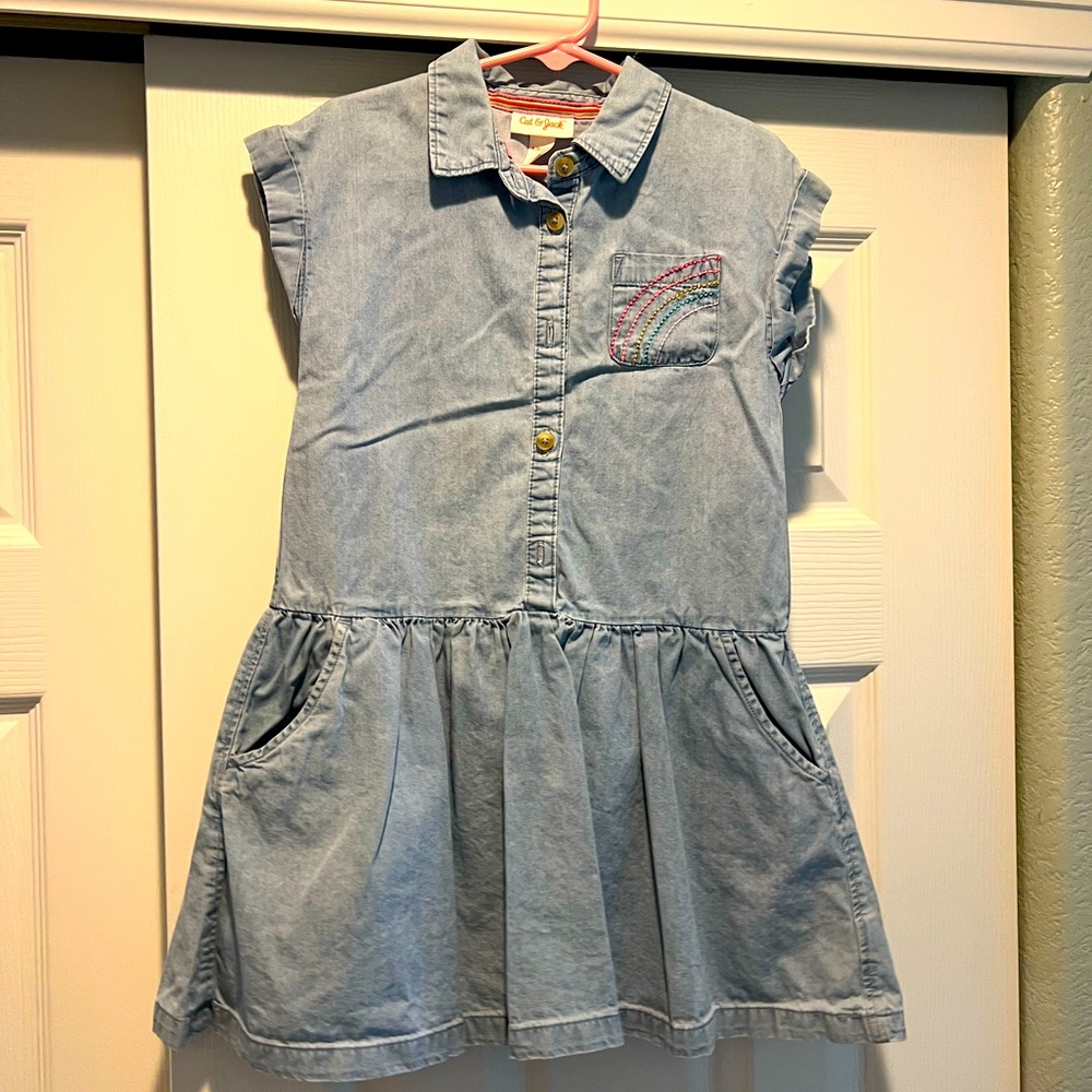 Cat & Jack, Denim Dress 🌈 , Size S 6/6X